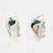 Collier et Boucles d'Oreilles en Argent Sterling Malachite, 1970s, Set de 3 11