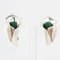 Collier et Boucles d'Oreilles en Argent Sterling Malachite, 1970s, Set de 3 8