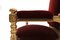 Antike neoklassizistische Armlehnstühle aus vergoldetem Holz & Samt, 2er Set 5