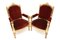 Antique Neoclassical Giltwood and Velvet Armchairs, Set of 2 4