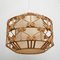 Rustic Rattan Ceiling Lamp, 1980 3