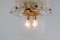 Large Mid-Century Hand Blown Glass & Brass Ceiling Lamp, 1960s 2