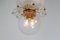 Large Mid-Century Hand Blown Glass & Brass Ceiling Lamp, 1960s 7