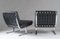 Moderne skandinavische Modell F-6 Stühle aus Chrom & Leder von Karl-Erik Ekselius, 2er Set 3