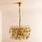 Large German Brass and Crystal Chandelier by Ernst Palme, 1970s, Set of 2 15
