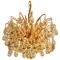 Large German Brass and Crystal Chandelier by Ernst Palme, 1970s, Set of 2 3