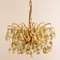 Large German Brass and Crystal Chandelier by Ernst Palme, 1970s, Set of 2 16