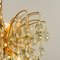 Large German Brass and Crystal Chandelier by Ernst Palme, 1970s, Set of 2 10
