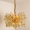 Large German Brass and Crystal Chandelier by Ernst Palme, 1970s, Set of 2 8