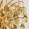 Large German Brass and Crystal Chandelier by Ernst Palme, 1970s, Set of 2 7