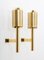 Large Mid-Century Scandinavian Perforated Brass Wall Sconce 2