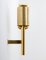 Large Mid-Century Scandinavian Perforated Brass Wall Sconce 6