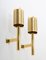 Large Mid-Century Scandinavian Perforated Brass Wall Sconce, Image 3