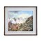 Piero Galanti, Landscape, Watercolor on Paper, Framed 1
