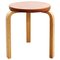 Tabouret en Cuir par Alvar Aalto pour Artek, 1960 1