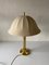 Large German Fabric Shade & Brass Body Table Lamp from Eru, 1980s 4