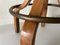 Italian Leather & Bended Wood Bar Stools, 1960s, Image 8