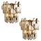 Gilt Brass and Glass Palazzo Wall Light Fixtures by J. T. Kalmar, 1970s, Set of 2 1