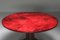Red Parchment & Mahogany Table by Aldo Tura 6