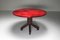 Red Parchment & Mahogany Table by Aldo Tura 3