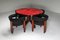 Red Parchment & Mahogany Table by Aldo Tura, Image 5