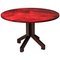 Red Parchment & Mahogany Table by Aldo Tura 1