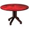 Roter Tisch aus Pergament & Mahagoni von Aldo Tura 1