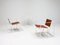 Steel & Leather FM62 Chairs & Side Table by Radboud Van Beekum for Pastoe, 1980s, Set of 3 10