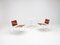 Steel & Leather FM62 Chairs & Side Table by Radboud Van Beekum for Pastoe, 1980s, Set of 3 1