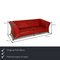 Red Leather 322 Two-Seater Couch by Rolf Benz 2