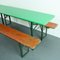 Vintage German Painted Beer Table & Benches, Set of 3, Image 6