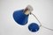 Blaue Vintage Tischlampe, Tschechoslowakei, 1950er 2