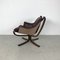 Vintage Leather Low Back Winged Falcon Chair by Sigurd Resell 5