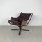 Vintage Leather Low Back Winged Falcon Chair by Sigurd Resell 4