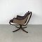 Vintage Leather Low Back Winged Falcon Chair by Sigurd Resell 13