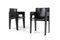 Black Oak & Leather Dining Chairs from Arco, Set of 6 3