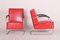Tubular Leather Upholstery & Steel Chrome Armchairs & Stools, Set of 6 5