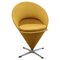 Dänischer Cone Chair aus Original Stoff von Verner Panton, 1960er 1