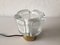 Kleine Tischlampe aus Eisglas & Messing von Peill Putzler, 1960er 1