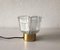 Small Ice Glass & Brass Table Lamp from Peill Putzler, Germany, 1960s 2