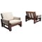 Mid-Century Modern Solid Mahogany Club Chairs, Set of 2 1