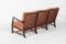 Mid-Century Danish Modern 3-Seat Sofa with Cognac Leather Cushions 9