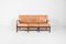 Divano Mid-Century a tre posti moderno con cuscini in pelle color cognac, Danimarca, Immagine 3