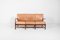 Modernes dänisches Mid-Century 3-Sitzer Sofa mit cognacfarbenen Lederkissen 3