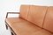 Mid-Century Danish Modern 3-Seat Sofa with Cognac Leather Cushions, Image 5