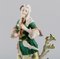 Antike Porzellanfigur Flötenspielerin von Meissen, spätes 19. Jh 2
