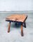 French Rustic Brutalist Handcrafted Oak Side Table, 1930s 11