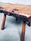 French Rustic Brutalist Handcrafted Oak Side Table, 1930s, Image 4