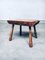 French Rustic Brutalist Handcrafted Oak Side Table, 1930s, Image 8