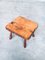 French Rustic Brutalist Handcrafted Oak Side Table, 1930s, Image 5